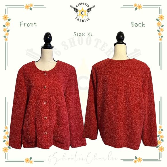 The Tog Shop Knit Button Up Cardigan Sweaters XL Pink Wool Blend Mohair Style - Picture 1 of 6